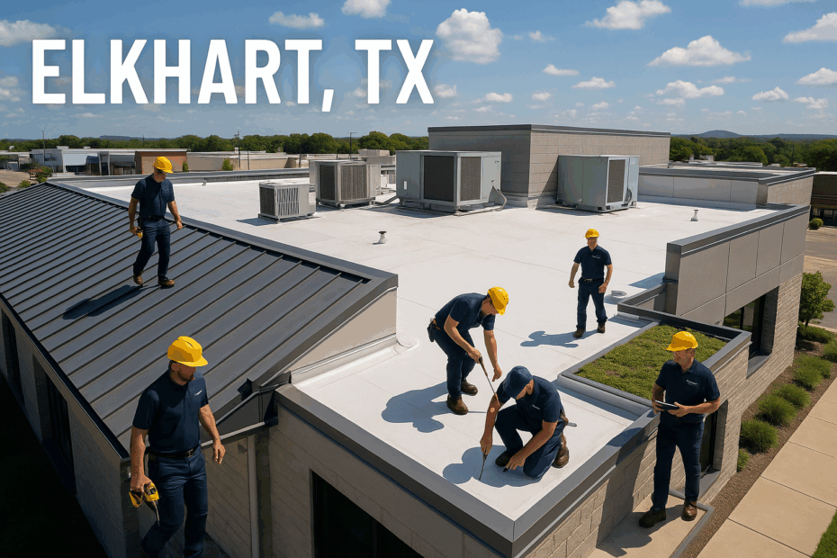 Commercial roofing inspection Elkhart, Texas