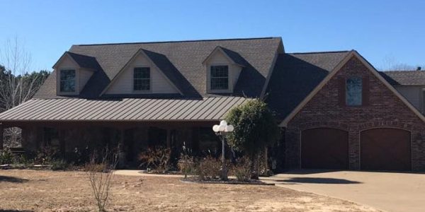 Shingle and metal roof residential